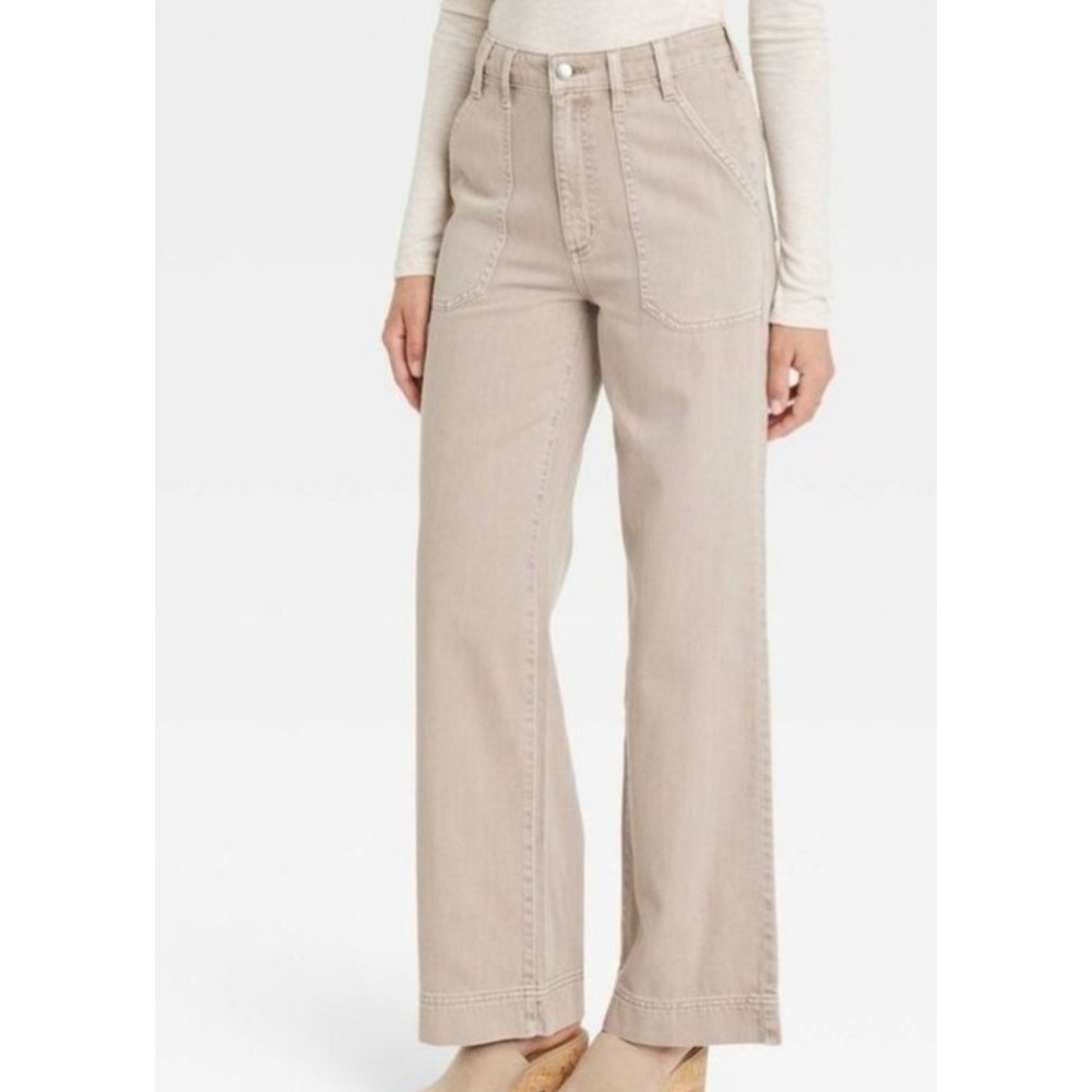 Women's High-Rise Wide Leg Jeans - Universal Thread Khaki 17